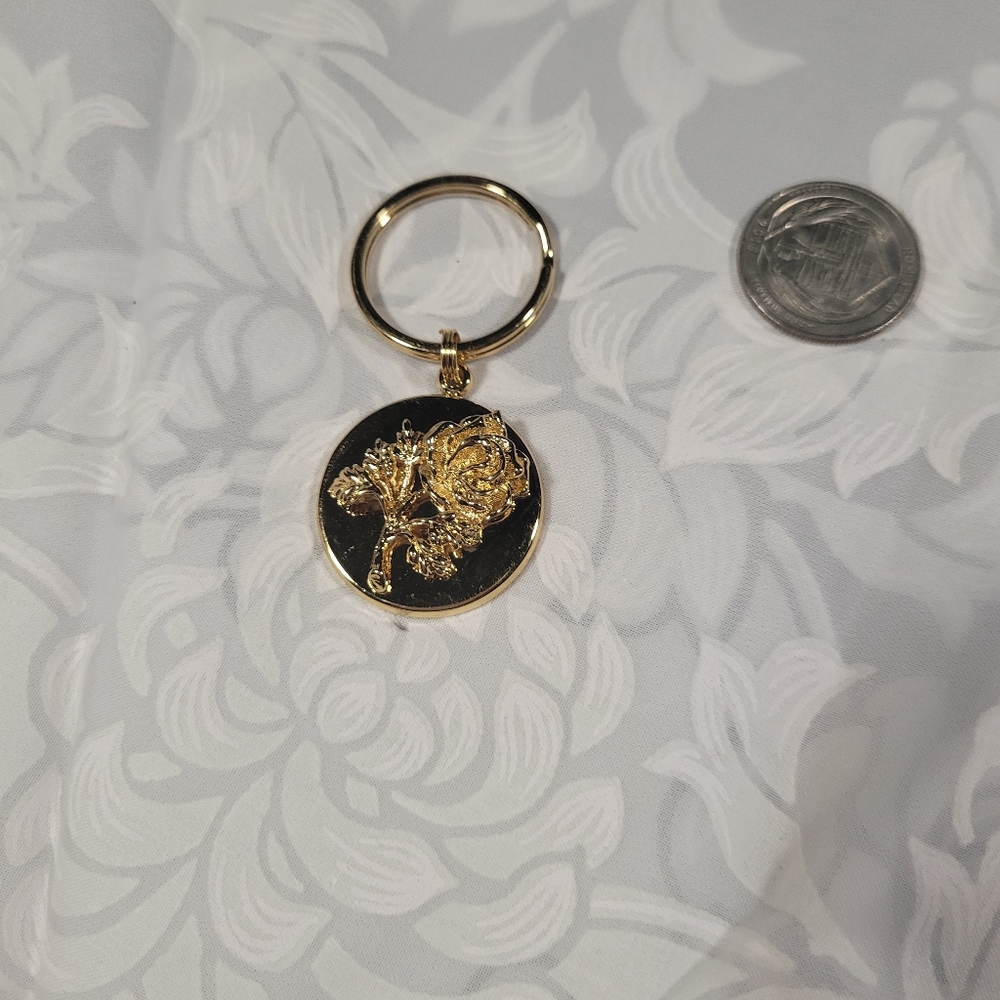 100 anniversary Avon rose key chain 1986